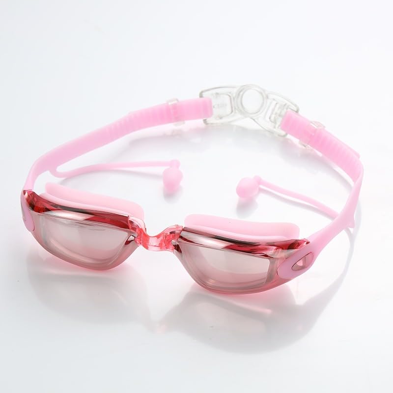 

Очки для плавания для защиты от УФ с широким полем обзора, мягкие, УФ, 3D, эргономичные, для соревновательного и любительского плавания Sun&Stars, для взрослых, защита, антизапотевание, беруши, розовый