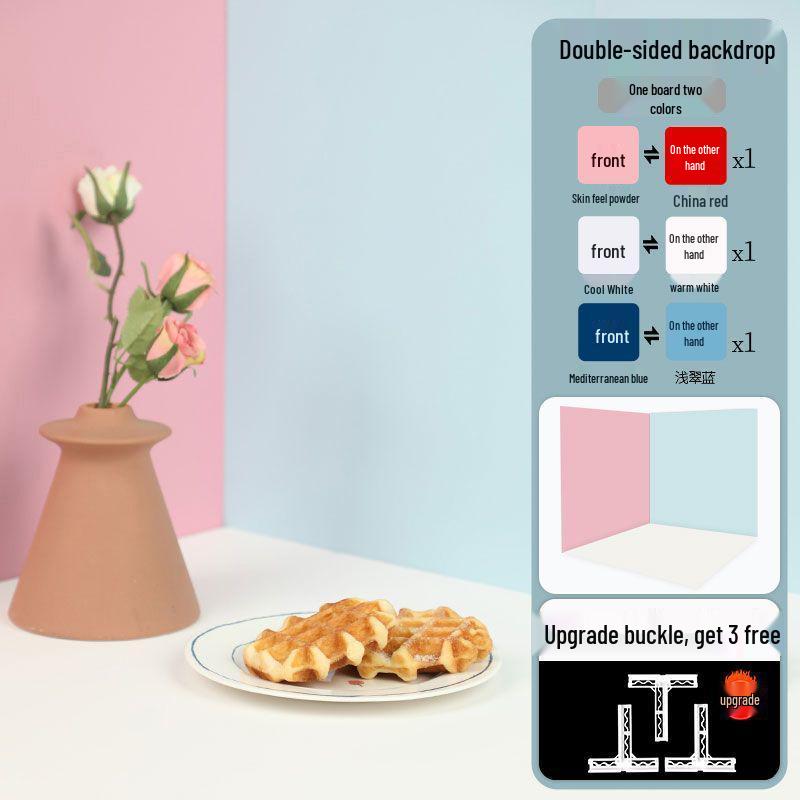 Solid Color Photography Backdrop - PVC Film for Cosmetics, Still Life, Cakes, and Food Photography Props