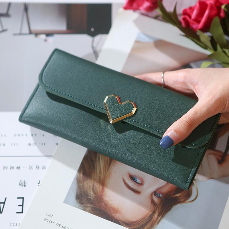 Luxury Love Heart Wallets Women Long Wallets Purses for Ladies Girl Money Pocket Card Holder Female Wallets Phone Clutch Bag