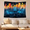 VIKAMA Urban Neon Nightscape Tapestry Wall Hanging Suitable For Living Room Dining Room Live Stream Home Decoration Accent Cloth