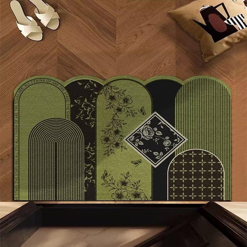 Vintage Light Luxury Floor Mat, Customizable Diatomaceous Earth Quick-Dry Mat, Entrance Door Mat, Bathroom Floor Mat