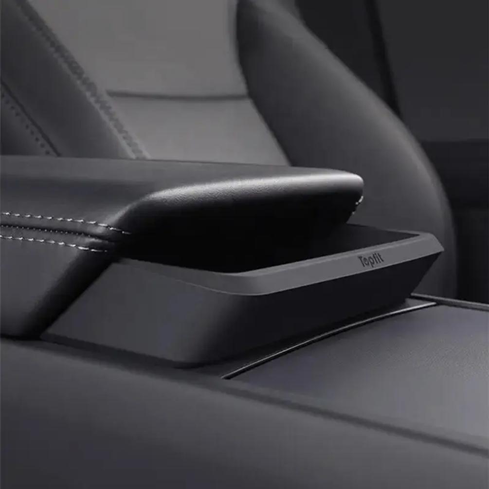BEG1 For Tesla Model Y Juniper Center Console Armrest Storage Box Model 3 Highland Eyeglasses Holder Armrest Tray Silicone Accessory