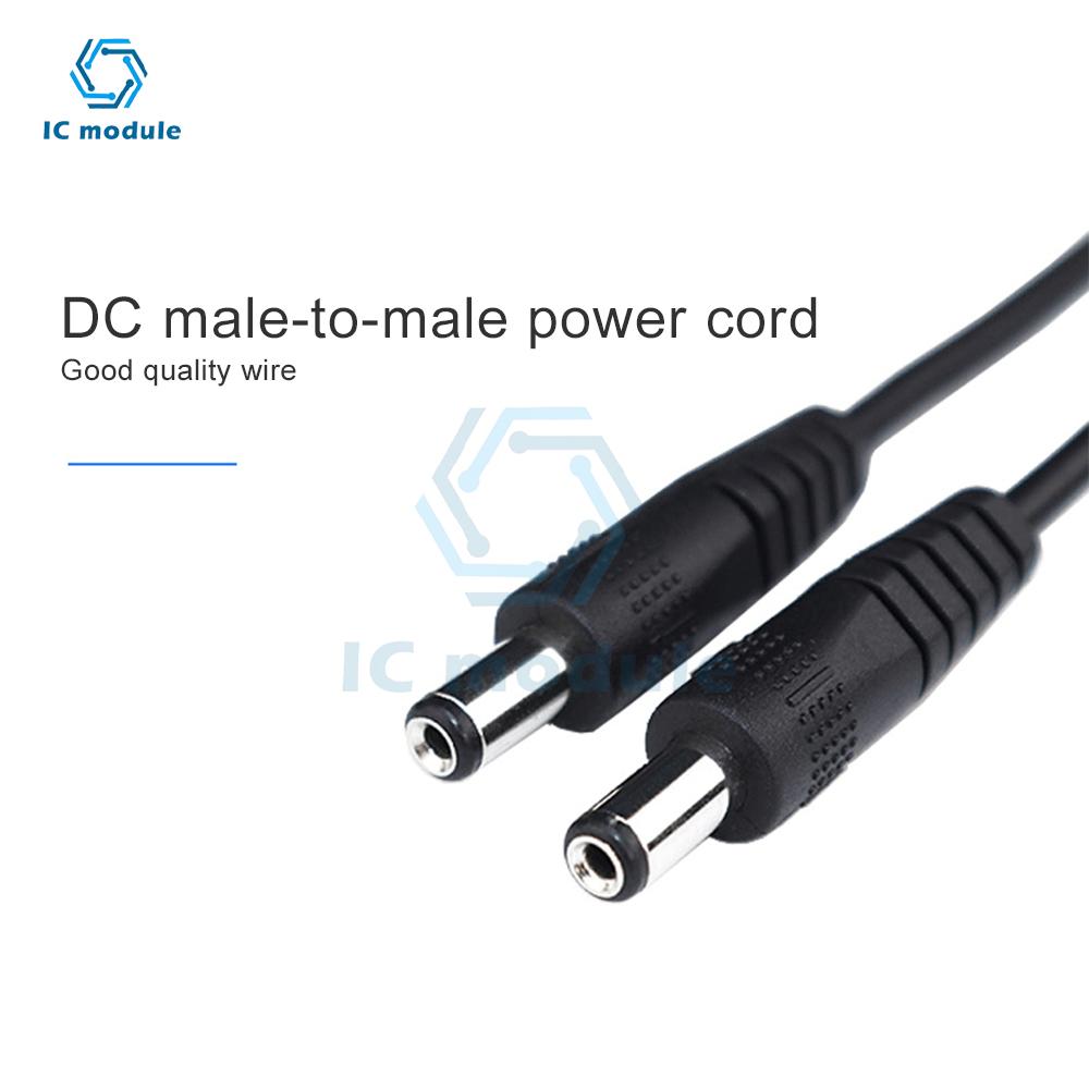 DC 5.5mm x 2.1mm Male to Male Power Cable 22AWG - for LED Strip, CCTV Camera, Surveillance System & Electronic Devices