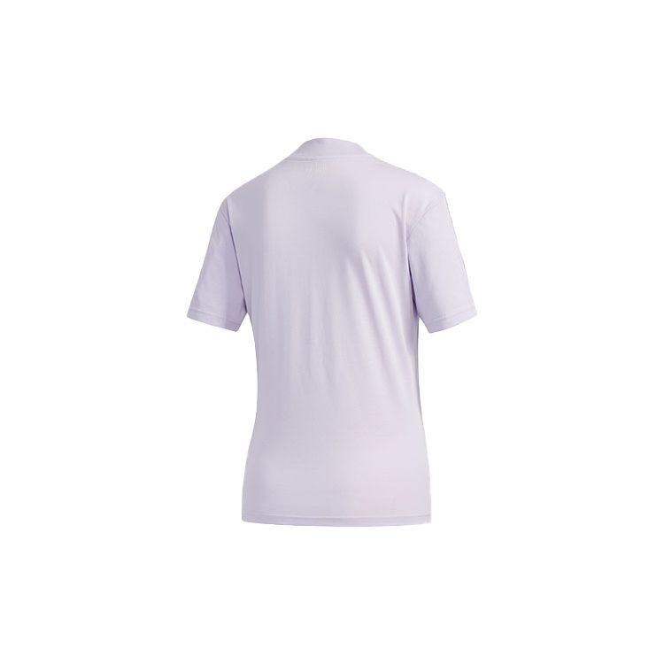 Adidas T-shirt Esportiva Neo Casual com Gola Canelada Tops Femininos Roxo-Claro GD8562