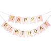 Birthday Party Decoration Bronzing Dovetail Flag Happy Birthday Birthday Flag Banner Bunting Custom