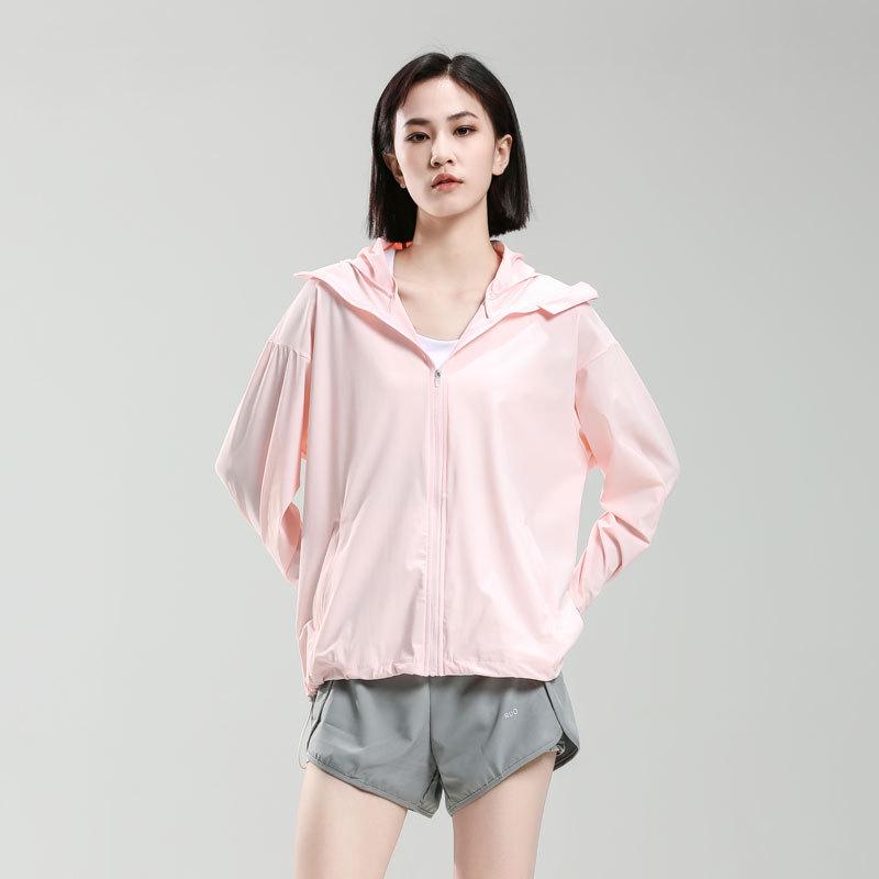 Women's Anti-UV Ice Silk Hooded Windbreaker - Breathable, Elastic, and Sun-Protective Summer Jacket for Climbing