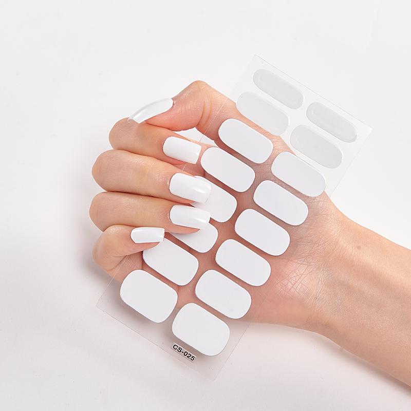 Sell Fast Gel Nail Stickers Soild Nail Gel Wraps Pure Long Lasting