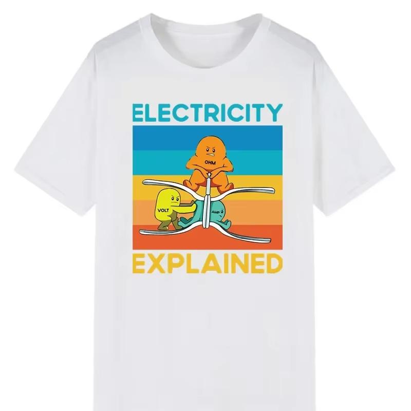 

Electronic T-shirt novelty electrical engineer graphic T-shirt classic shirt street jacket for girls and boys 4XL