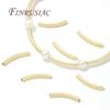 18K Real Gold Plated Brass Tube Spacer Beads Connectors For Handmade DIY Bracelet Necklace Jewelry Making Supplies Accessories