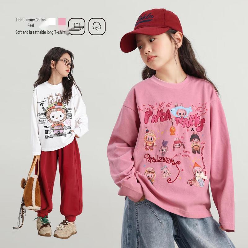 Girls  Long Sleeve Cartoon T-shirt 160