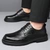 Men's Business Leather Shoes Classic casual style Office high-quality thick soled shoes Outdoor Fashion Brogue Versatile