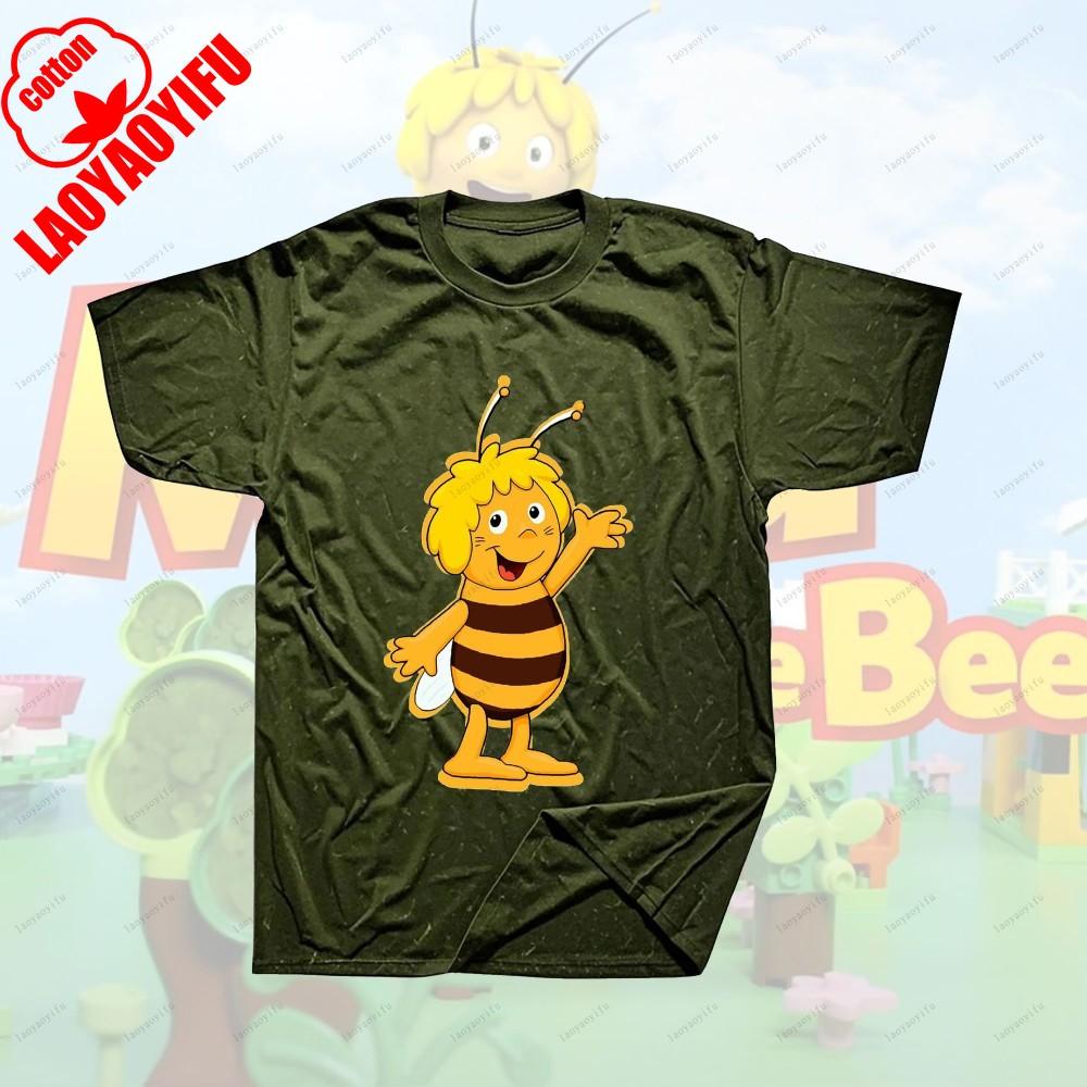 Maya The Bee Movie Cartoon Character T-shirts Cartoons T Shirt Breathable Camisetas Harajuku Creative Cool Trending T Shirt