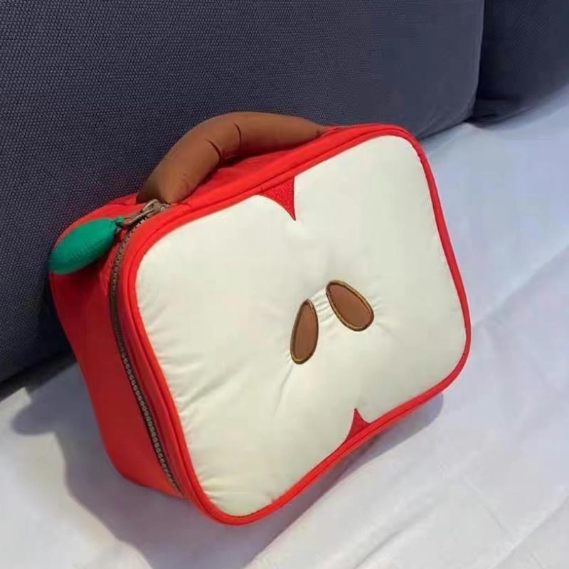 

Cartoon Apple Pattern Makeup Bag Women Travel Storage Pounch Cosmetics Toiletry Storage Pounch Female s Handbag Christmas Gift