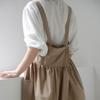 Cotton Kitchen Apron Adjustable Straps Gardening Work Uniform Korean Style Apron  Baking