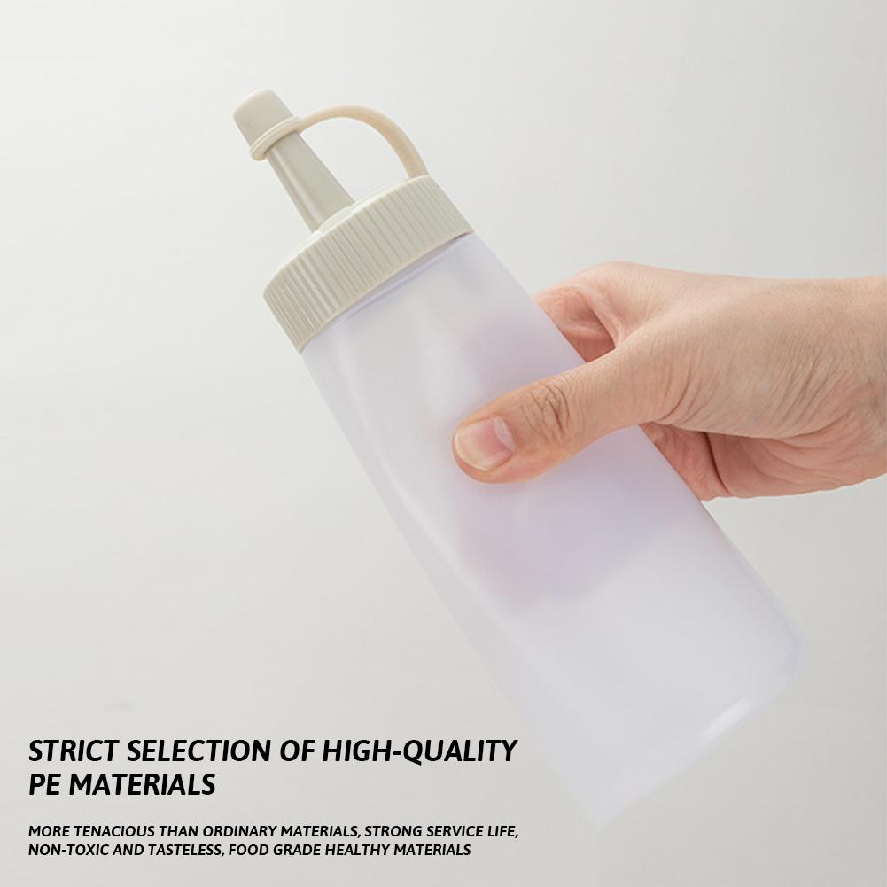 Squeeze Bottle With Cap Transparent Leakproof Plastic Dispenser For Kitchen