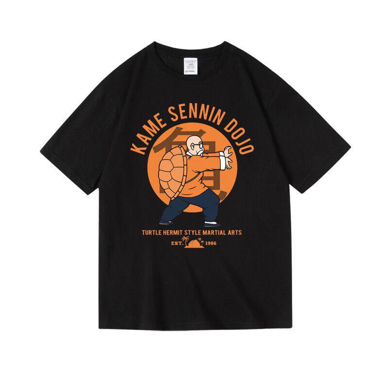 T-shirt Dragon Ball Maestro Muten Arti Marziali Grande Maestro Unisex Cotone Casual Manica Corta Uso Quotidiano Grafica Vintage Top