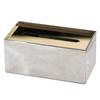 Stainless Steel Tissue Box, Luxurious Metal Rectangular Tissue Box Ornament, Modern Living Room and Kitchen Tissue Storage Box