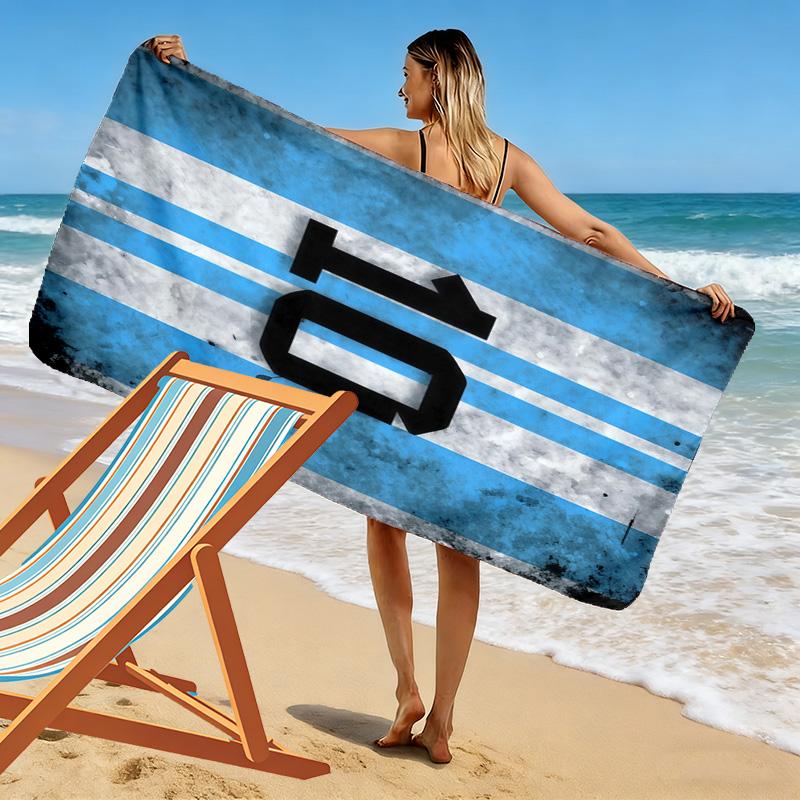 Asciugamano da Spiaggia con Stampa di Lionel Messi, Asciugamano Grande Morbido ad Asciugatura Rapida per Spiaggia Campeggio Nuoto