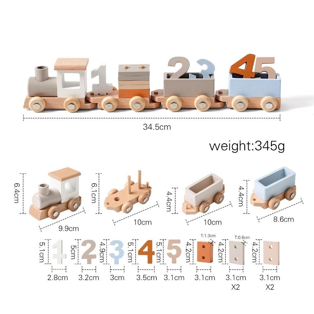 Wood Wooden Trolley Toy Blocks Baby Educational Toys Montessori Toys Educational Gift