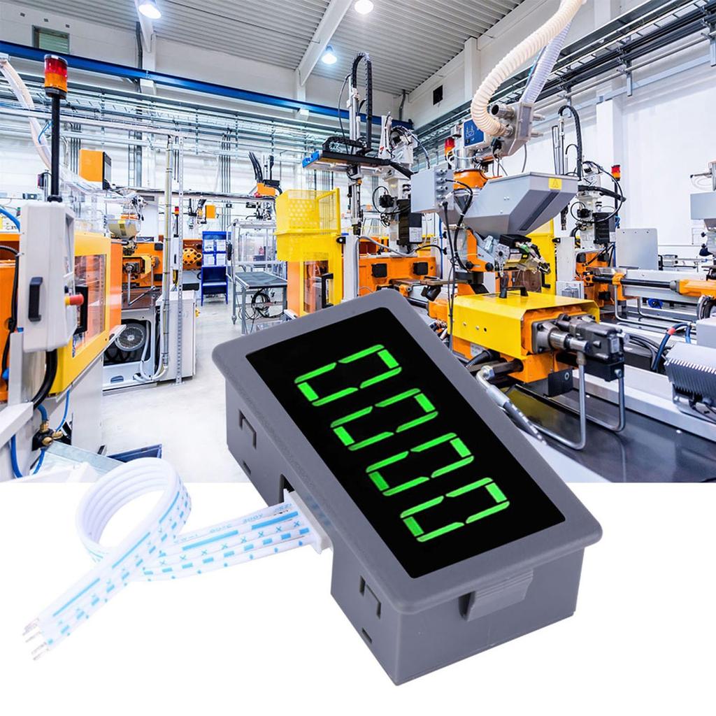 LOCADENCE Tachometer, DC 8V-24V 40mA LED Screen Motor Tachometer with Clear 10-9999Rpm 3-Wire NPN