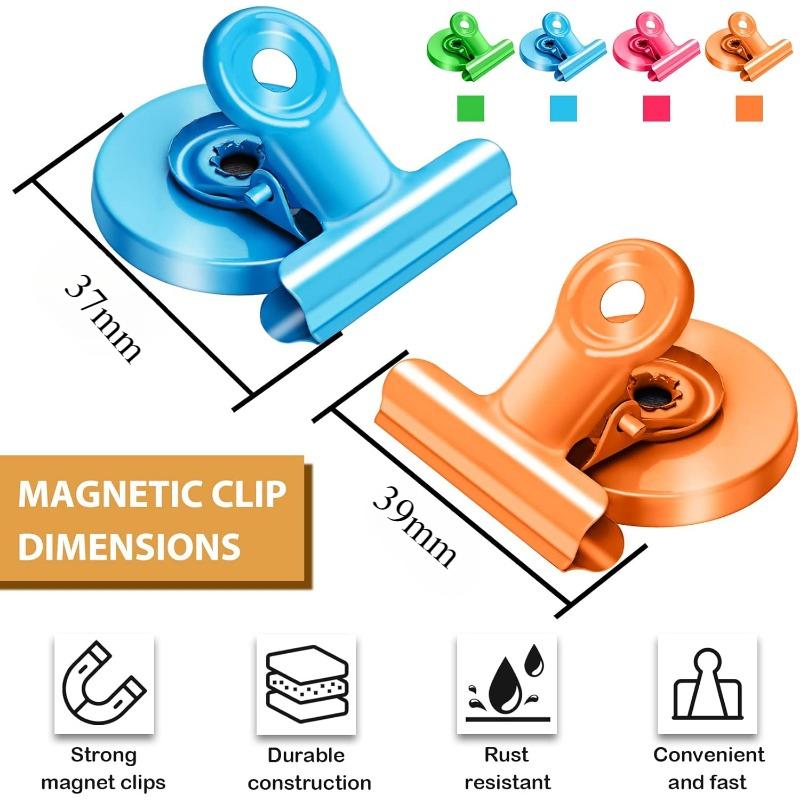 8/24 st Kylskåpsmagneter Magnetiska klämmor Kylskåpsmagneter-Repfria Kraftiga Magnetiska klämmor Perfekta för Hem Skola Kontor