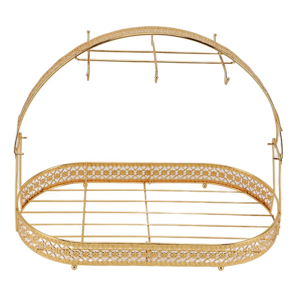 Mug Holder Stand Iron Coffee Cups Dishes Organizer Mug Drainer Storage Drying Rack with 6 Hooks for
