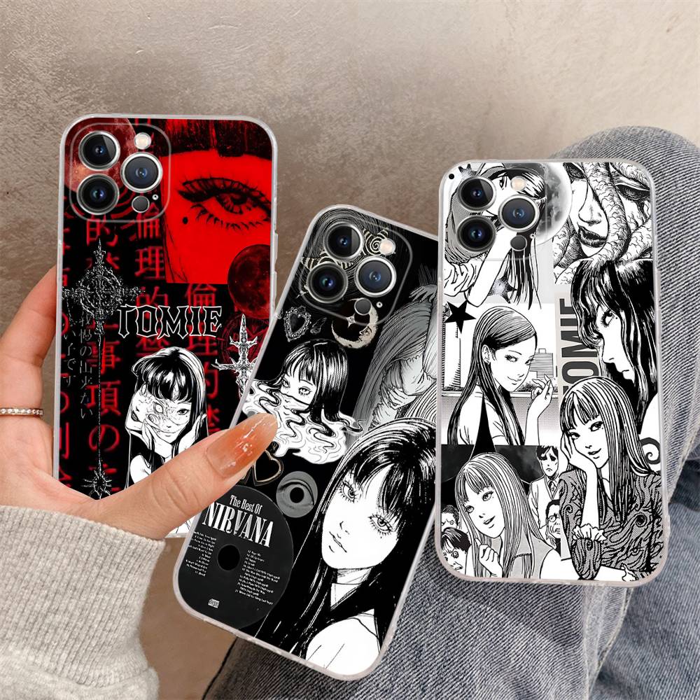 Horror Comic Tomie TPU Silicone Case For IPhone 11 12 13 14 15 16 17 Pro Max Shockproof Clear Back Cover