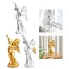 Cherub Statue Resin Musical Sculpture Collectible Home Decor Artwork Wing Decorative Little Angel Figurine for Hotel Bar Xmas