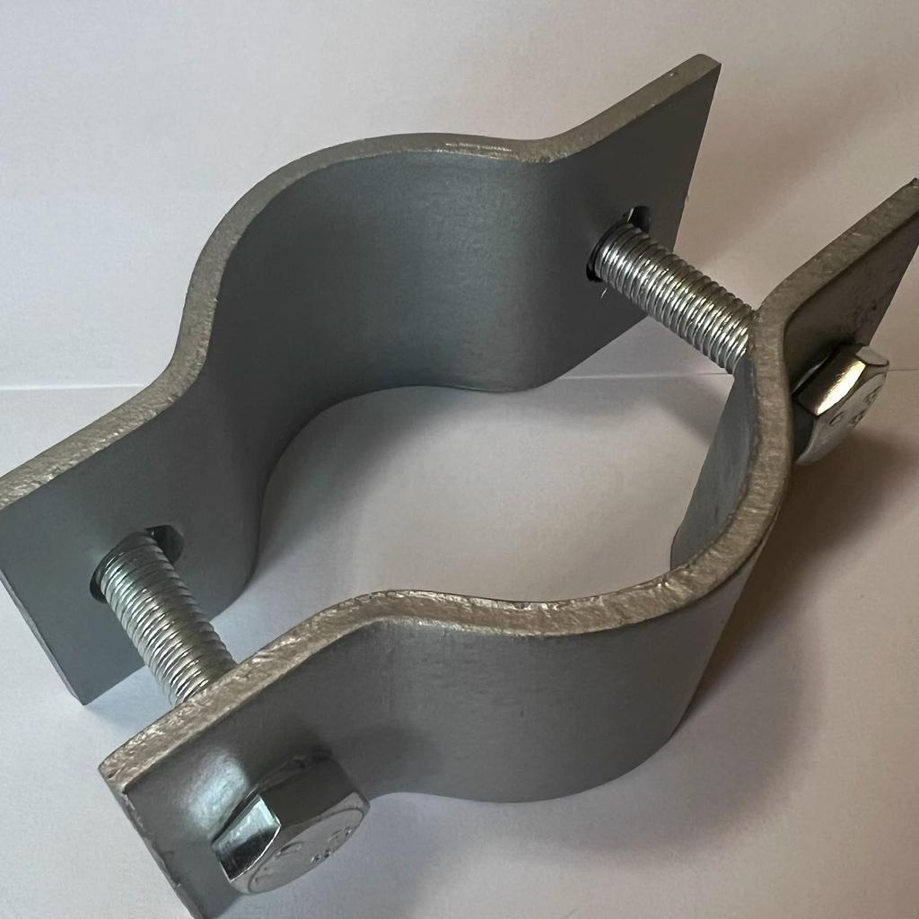 Reinforced Double Semicircular Iron Pipe Clamp (50mm Wide, 5mm Thick) Fastener Coupling Hoop