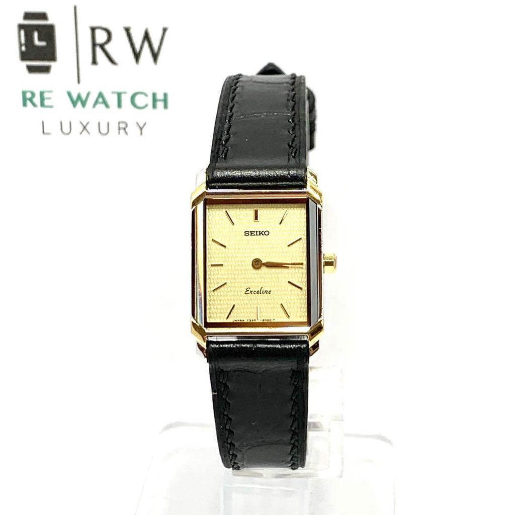 [USED] R7-3407 SEIKO 7320-6570 Wristwatch Black/Gold