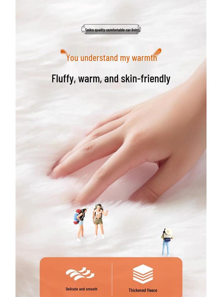 Vinter Plysj Bilsetepute - Enkeltsete, Stilig Furupad for Baksete
