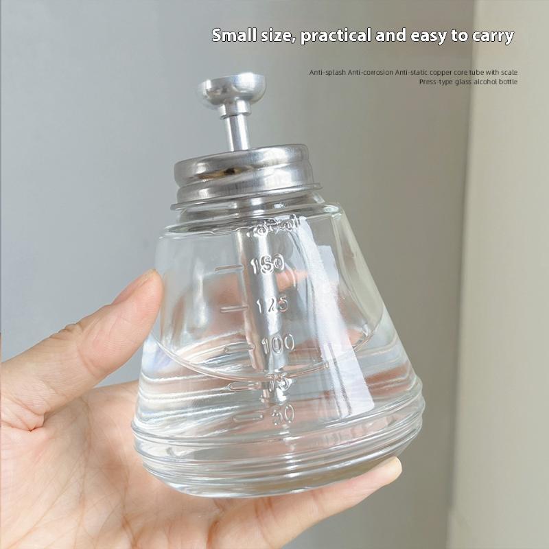 Nail Storage Refillable Glass Bottles Empty Liquid Press Pump Dispenser Nail Art Polish Remover Cleaner Makeup Manicure Tools