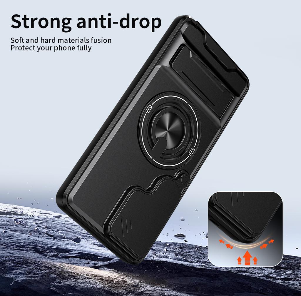Funda for Samsung Galaxy S26 Ultra S25 Plus S25 FE Case Rotatable Slide Camera Protection Ring Stand Shockproof Cover Capa Funda