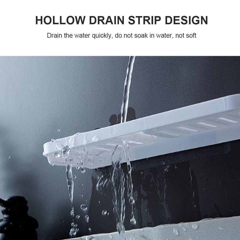 Bathroom Drain Wall Mounted Tray Double Grid Storage Rack Soap Dishes Hanging Shelf Soap Holder