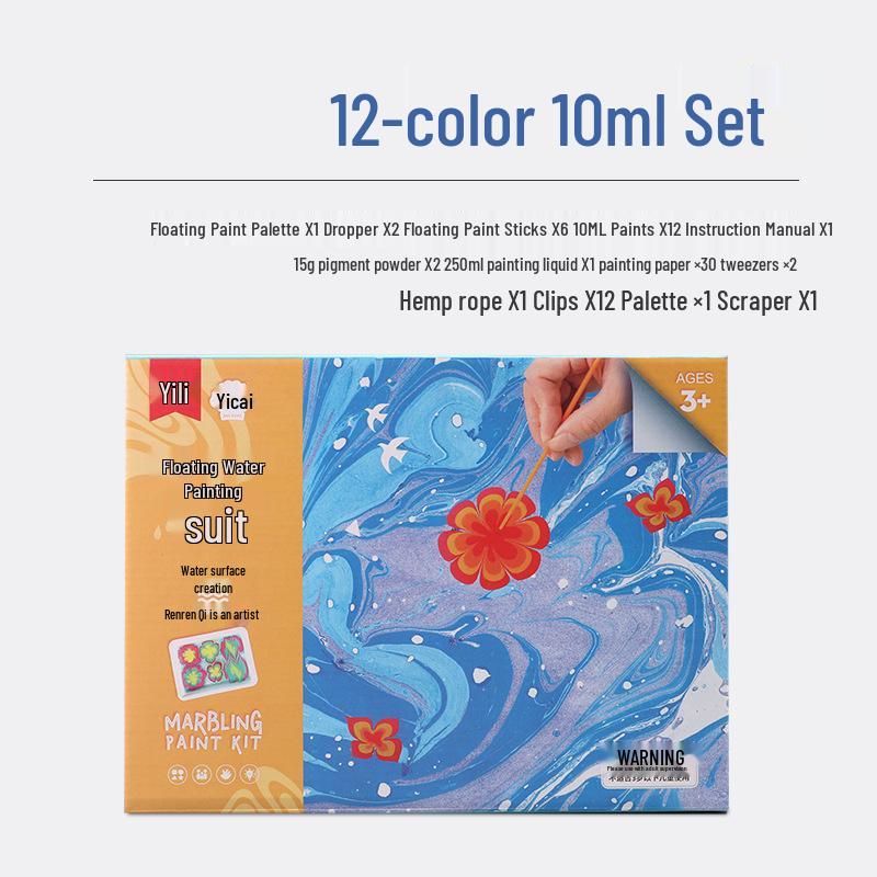 Water-Transfer Art Set: Floating Painting Pigments and Supplies