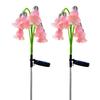 Flower Shaped Garden Light Fixtures 6 Head Lily Solar Light, IP44 Waterproof of The Valley Stakes Stake Lamp for Yard Patio, Outdoor Pathway Landscape
