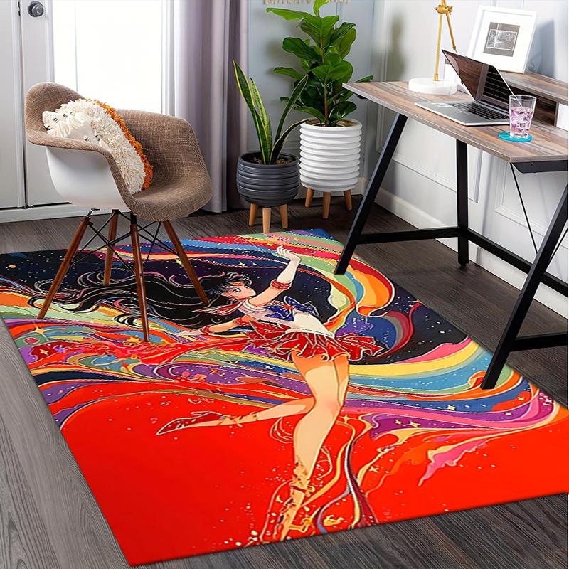 Sailor Moon Chair Mat: Office Carpet, Oversized Rug for Home Decor, Sofa Mat, Desk Pad Perfect Gift