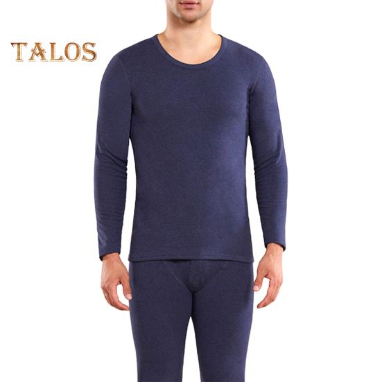 2 szt./zestaw Zimowa męska bielizna termiczna okrągły dekolt długi rękaw ciepły gruby wysoka elastyczność dopasowany krój otwarty krok męski zestaw piżamowy sportowy dres