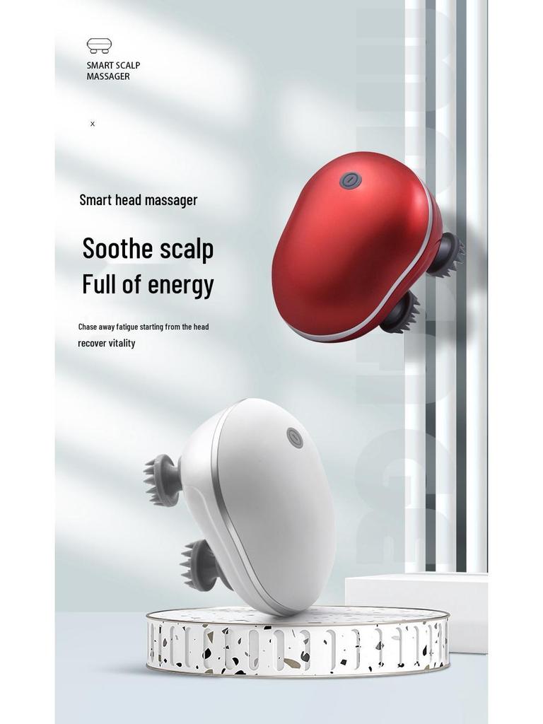 Akıllı Mini Elektrikli Su Geçirmez Baş Masaj Aleti: Kablosuz Fizyoterapi Yoğurma ve Kaşıntı Kazıyıcı