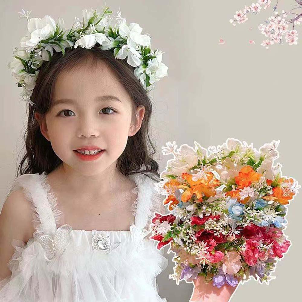 Bohemia Style Flower Hair Hoop Simulation Flower Wedding Headwear Luxury Bride Garland  Bridal