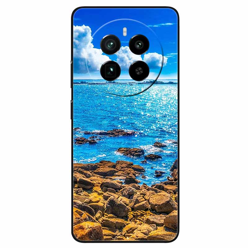 For Realme 12 4G Case Black Silicone Lovely Cute Soft TPU Phone Cases On Realme12 4G Protect Bumper Cover Shell Coques 6.67''