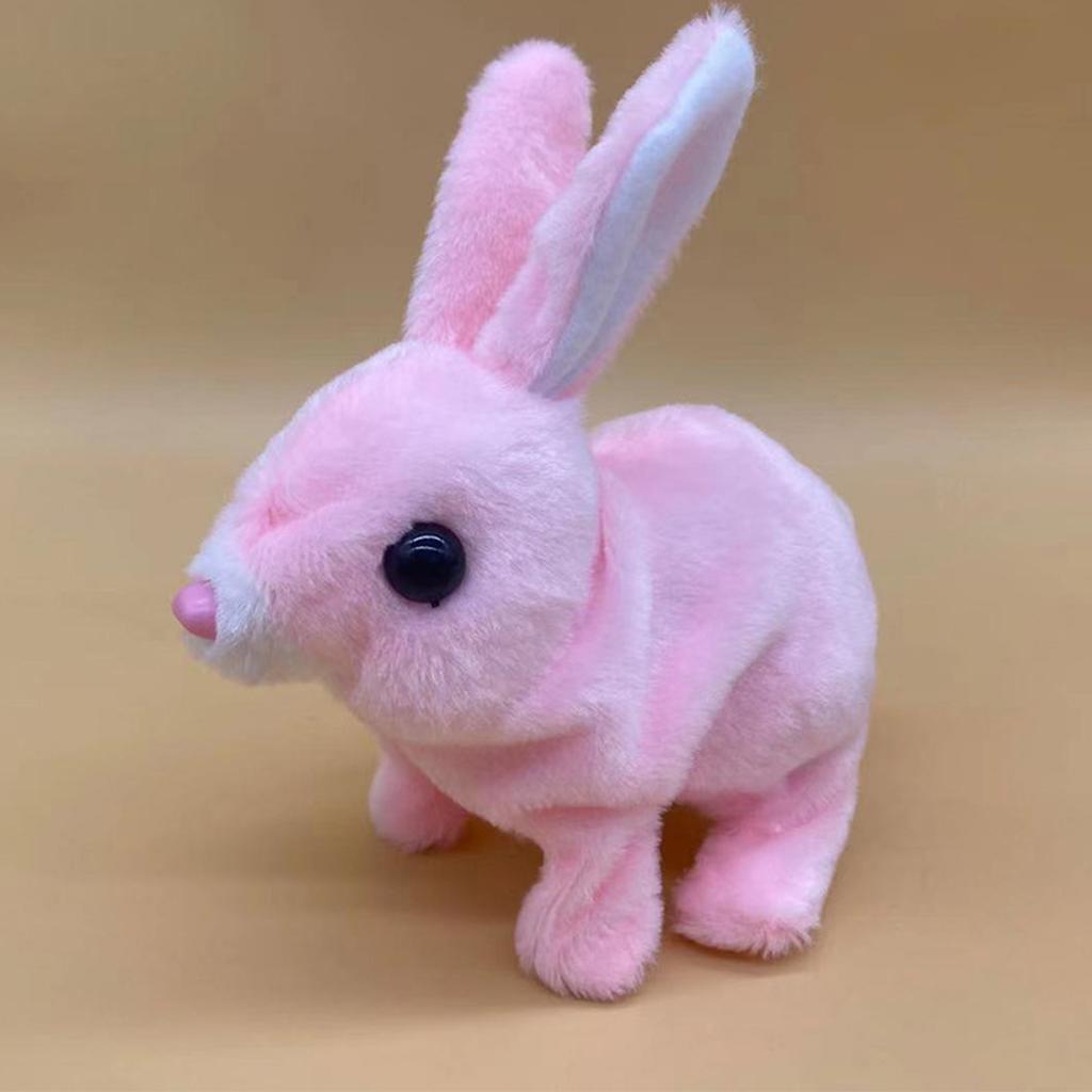 Plush Electric Bunny Toy with Carrot for Kids Pretend Play 15x15x10cm