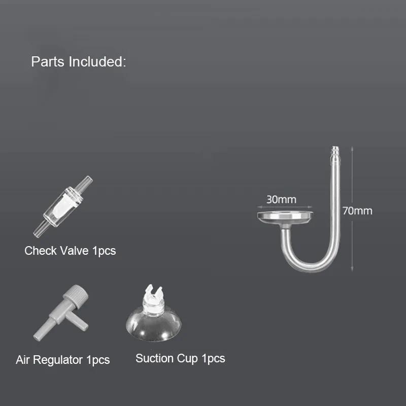 Stainless Steel Air Pump Sand Stone Aquarium Oxygen Pump Fresh Air Stone Nano Bubble Bar Aquarium Fish Tank Aerator Pump