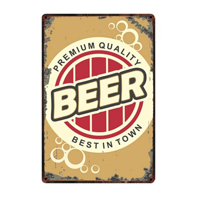 [ WellCraft ] Free Beer Tomorrow Ice Cold Beer Served Here Metal Sign Posters Art Vintage Mural Painting Custom Decor WW4