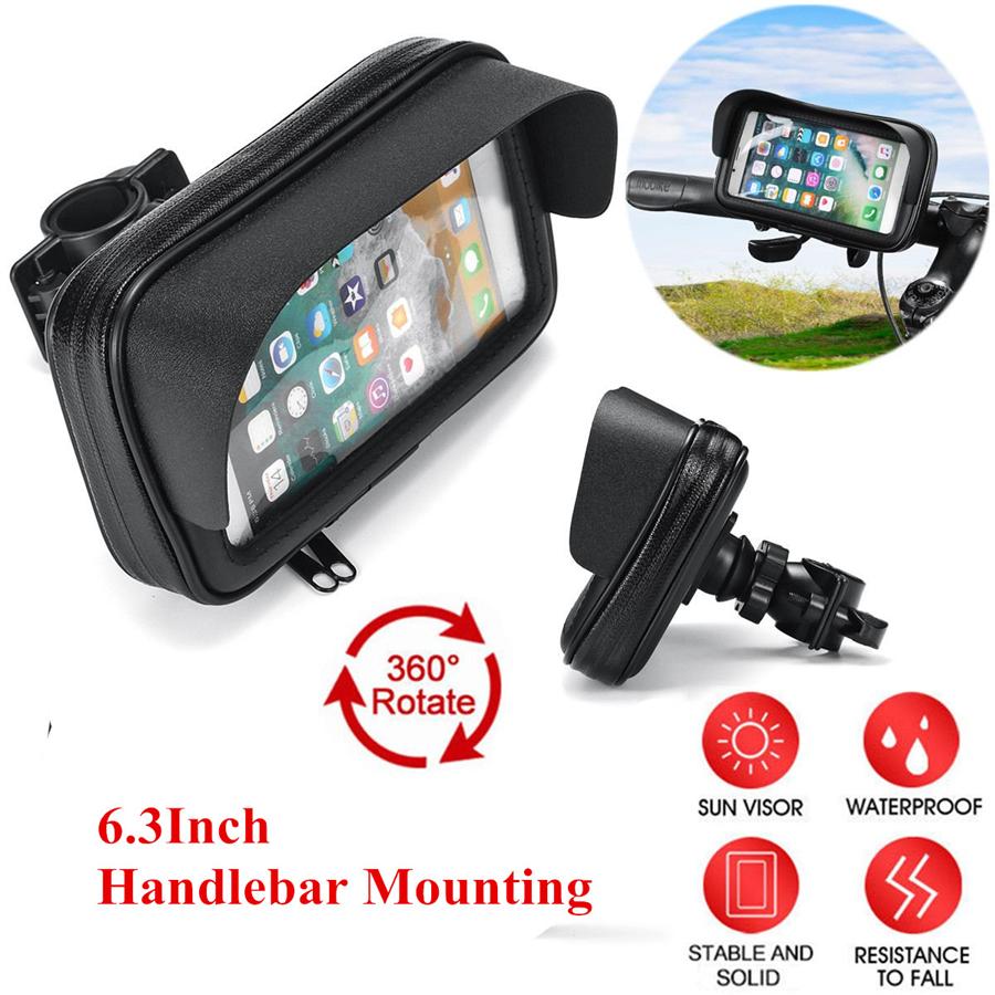 6.3 Inch Waterproof Bike Bicycle Mobile Phone Holder Stand Motorcycle Handlebar Mount Bag Case For Iphone for Samsung