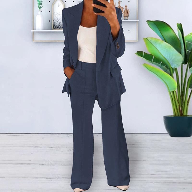 Cardigan aderente a tinta unita moda europea e americana 2024 Set completo da donna