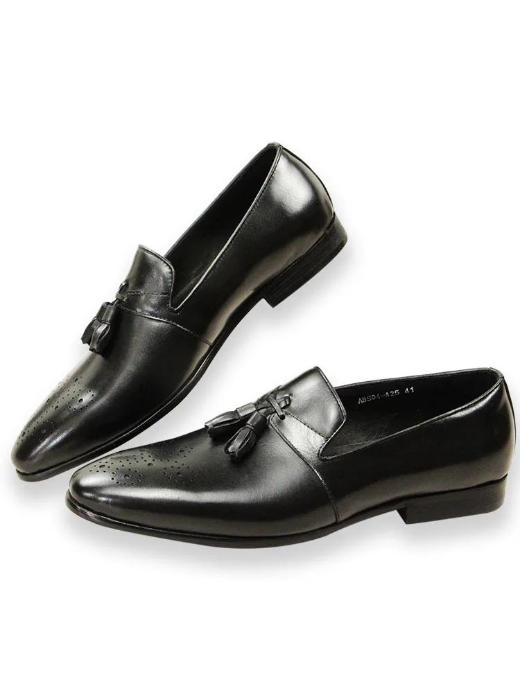 

Осенние мужские мокасины, дизайнерские новые модные туфли с бахромой, мужские удобные туфли ручной работы с мягкой подошвой 2024 года, натуральная кожа для взрослых 39 чёрный