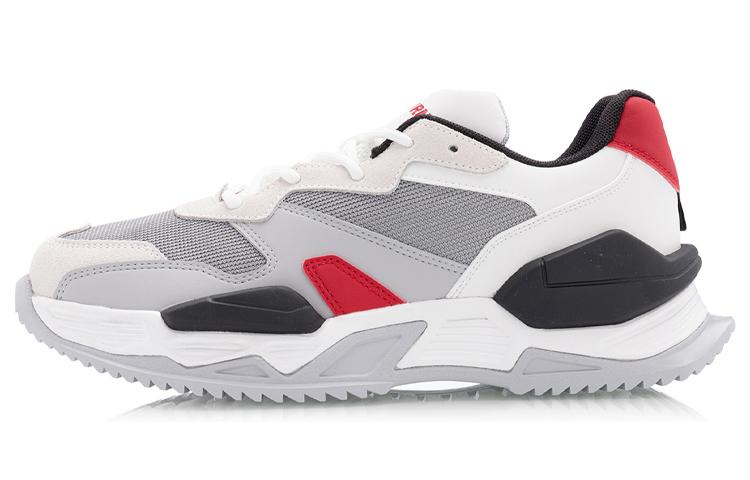 Li Ning Reburn Classic Casual Cushioning Rebound Cushioning Rebound Low top Basketball Shoes Men s White Gray AGBQ089-1 39.5