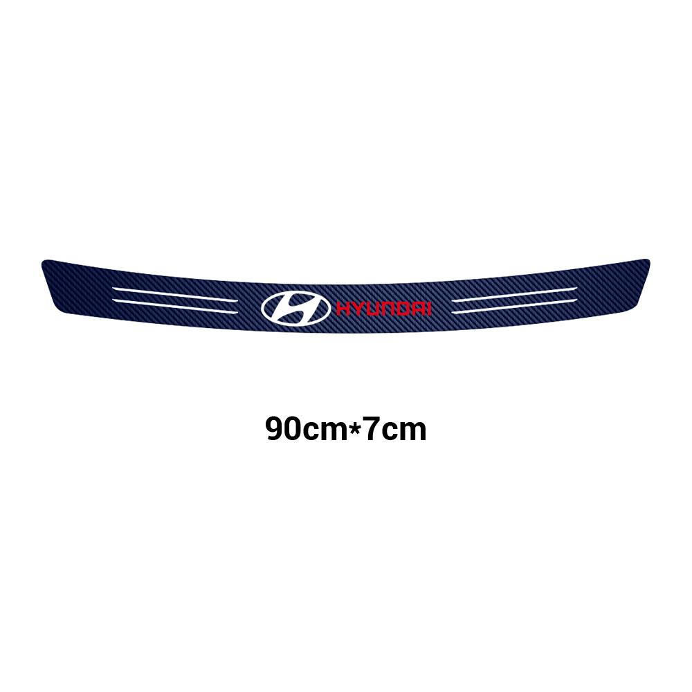 Car Carbon Fiber Trunk Load Edge Badge Decoration Stickers For Hyundai I20 I30 Kona Tucson Sonata Elantra Veloster Santa Fe ix20 HH51