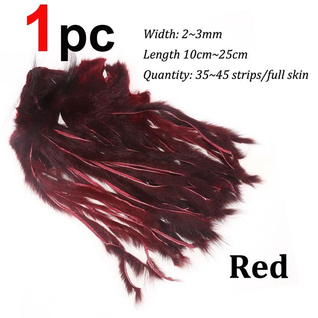 Bimoo Full Pine Eichhörnchen-Zonker-Hautstreifen für Matukas Zonkers Streamer Leeche Soft Strips 3 mm Dubbing Fur Fliegenbindematerialien